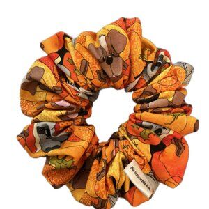 Regular Fall Scrunchie- Pups -N- Pumpkins